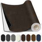 Suede Repair Patch, 35X79 Inch Fabric Large Repair Tape, Self-Adhesive Patches for Furniture, Sofa, Car Interior, Shoes, Hand Bag, Clothing (Coffee, 35X79 Inch)