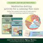 Lifelines FlowArt Activity Pad, 2-Pack Fall Set + Bonus Pad - Guided Dot-by-Letter Art Meditations with Markers - Color by Number/Letter and More Coloring Books for Teens, Adults & Seniors