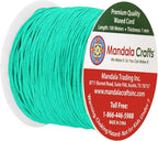 Mandala Crafts Seafoam Green Cotton Waxed Cord for Jewelry Making - 109 Yards, 1mm Beading String Thread for Necklaces and Bracelets