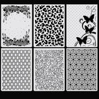 6Pcs Flower Leaf Embossing Folders DIY Craft Paper Card Embossing Template Stencil Paper Card Decorating Mold Plastic Embossing Machine Template for Card Making Scrapbooking Photo Album Decoration