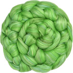 Merino Silk Luxe Tonal Designer Blend. Superfine Merino, Mulberry Silk, Tussah Silk. Top Roving for Spinning or Felting. Secret Garden 1oz