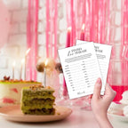 Birthday Party Games, Finish Her Phrase, 25 Pcs Card Set for Guests, Fun Birthday Game for Teen Adults – A01