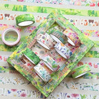YUBBAEX 10 Rolls Four Seasons Washi Tape Set Green Grass Flowers Masking Decorative Tapes (Spring)