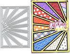 Cutting Dies Metal Stencils Scrapbooking Tools Flowers Lace Frame DIY Embossing Template for Paper Card Making Album Arts Crafts Supplies (Sun Frame-14x10cm)