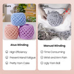 Winartton Electric Yarn Winder for Crocheting, Heavy-Duty Yarn Ball Winder 10 oz Large Capacity, Automatic Yarn Cake Winder Spinner Roller, Crocheting Tools Supplies for Knitting Lovers(Patented)