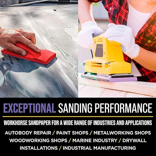 Dura-Gold Premium 180 Grit PSA Purple Film Ceramic Longboard Sandpaper, 2-3/4" Wide Continuous 20 Yard Roll - Self Adhesive Stickyback for Auto & Wood Air File Long Board Sanders, Hand Sanding Blocks