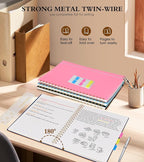 Graph Paper Notebook, Spiral Notebook Journal 8.5” x 11”, A4 Large Grid Notebooks for Women Men, 100 GSM Graph Paper, Plastic Hardcover Spiral Graphing Journals for Work School Engineering, Navy