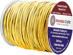 Mandala Crafts 1.5mm 109 Yards Light Gold Cotton Waxed Cord for Jewelry Making Bracelet Cord Waxed String - Beading String Thread Jewelry Cords for Necklaces String
