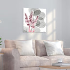 Empire Art Direct Frameless Free Floating Tempered Glass Panel Graphic Wall Art Ready to Hang, 24" x 24", Eucalyptus Bush 2