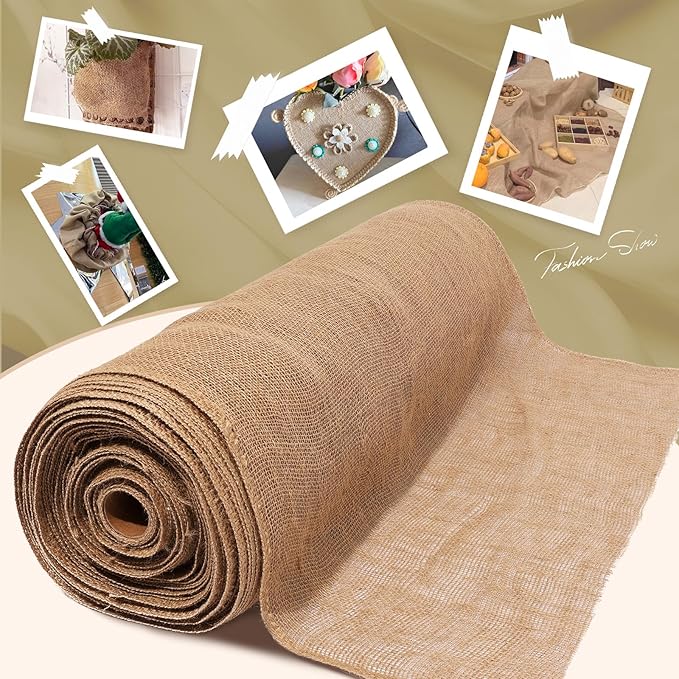 40" x40 Feet Premium Natural Burlap Fabric Roll – Multipurpose for Gardening, Weddings, Crafts & Holiday Decor – Wedding Aisle Runner, Halloween/Christmas Burlap, Weed Barrier & More