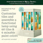 Lifelines FlowCrafts, Decorative Tile Lamp - Customize a Functional Lamp with 60 Tiles, 6 Mixable Paint Colors & Light Source Included - Sensory Arts & Crafts Kit for Teens & Adults