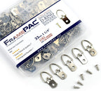D Ring Picture Hangers with Screws - 100 Pack - Bulk D Rings - Pro Quality Hangers - Picture Hanging Solutions
