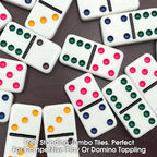 CHH 2322 Double 6 Jumbo Dominoes with Color Dot, 8.25-inch Length