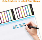 Sooez 36 Pack Mesh Zipper Pouch with Sticky Labels, A4 Mesh Bags for Board Game Puzzles Organization Storage, Durable Letter Size File Folders Organizer for Teacher School Classroom Office Supplies