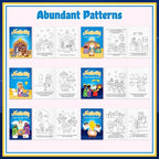 JAPBOR Christmas Nativity Coloring Books - 24PCS Mini Xmas Christian Story Color Book Bulk for Kids Party Favors, Religious Bible Small Colour Pages for School Classroom Church Drawing Painting Games