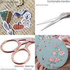 BIHRTC 3.6 Inch Embroidery Scissors Small Precision Embroidery Scissors Stainless Steel Crafting Shears for Needlework Threading Sewing Handcraft Crochet Artwork DIY Tools
