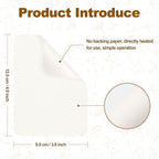 Iron on Patches, 8 Pieces Iron on Canvas Patches, Fabric Patches for Couch, Tent, Clothing, Seat, Canvas Repair Decorating Kit 3.7" by 4.9" (9.5 cm x 12.5 cm, White)