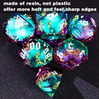 Third Mystery Eye Liquid Core DND Dice Set for Role Playing Games, 7 PCS Dungeons and Dragons Dice Set with Metal Box for D&D Gifts, RPG DND Starter Dice Set