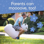 Hearthsong Hop N Go Inflatable Bouncy Cow Riding, Hopping Toys for Kids Ages 5+ - Ride On Bouncer Animal Hopper Jumping Toys for Outdoor Games
