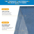 HTVRONT Iron on Patches for Clothing Repair 4 Rolls - Denim Patches for Jeans Kit 4" by 20", 4 Rolls of Iron On Denim Patches for Jeans Inside & Clothing Repair (Blue)