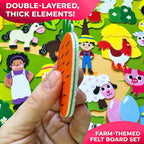 QUOKKA Farm Felt Board for Toddlers - 70 PCS Double-Thick Felt Board Story Set with Large 41x30 Inch Durable Wall Activity Boards - Ideal for Storytelling Indoor Toddler Activities and Classroom