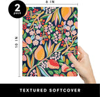 PAPERAGE Soft Cover Lined Journal Notebook, 2 Pack, (Cherry Blossom), 100 Pages, Large 7.5 inches x 9.5 inches, College Ruled, Ideal for Note Taking & Travel Journal
