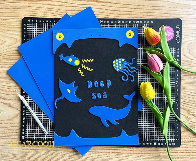 MEARCOOH Blue Foam Sheets Crafts 9x12 Inch 2mm Eva Color Craft Foam Paper for Crafts Project Preschoolers Classroom Scrapbooking DIY Cosplay(10 Sheets)