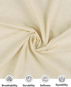 HOTGODEN Light Weight 100% Cotton Muslin Fabric: 63 inch x 2,5,10 Yards Unbleached Muslin Linen Fabric Material for Sewing Material Apparel Cloth