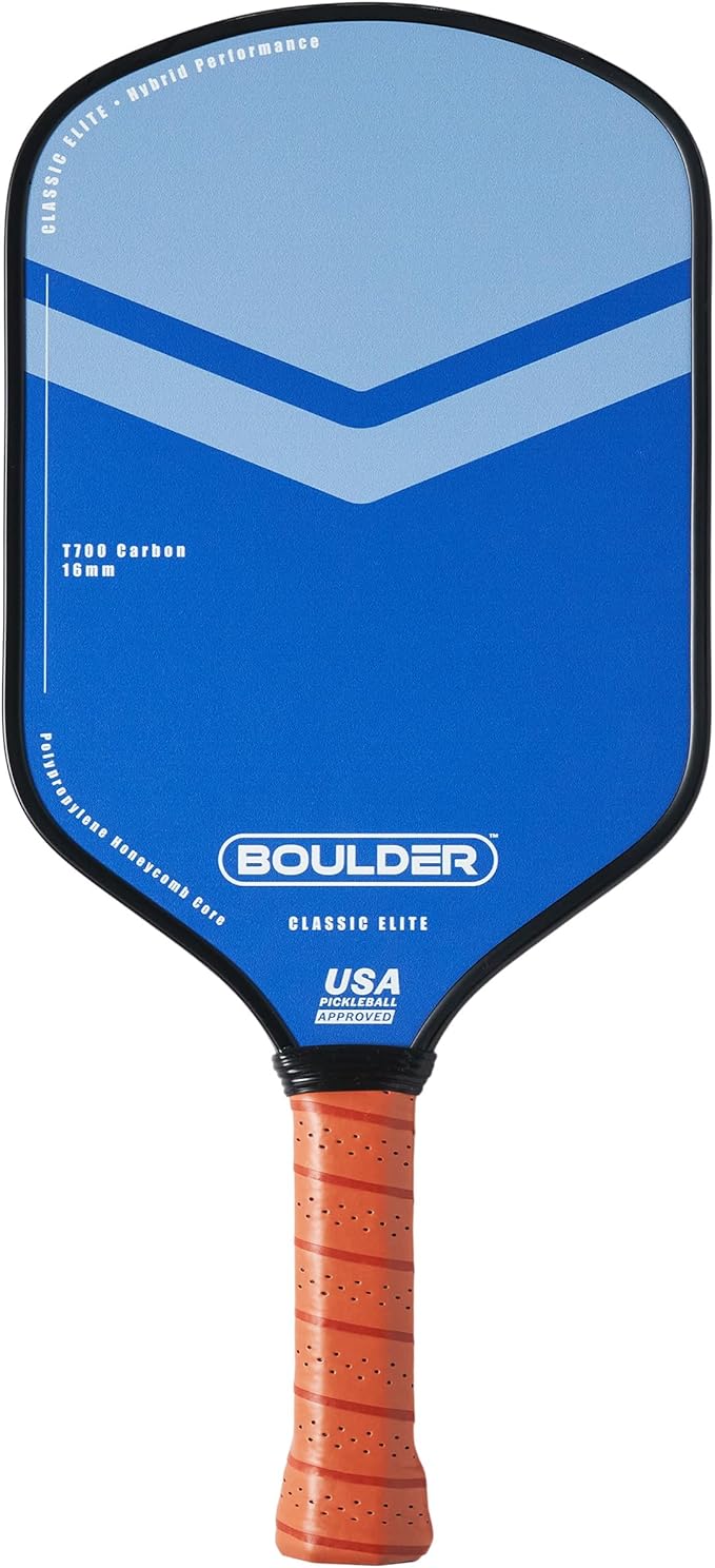 Boulder Carbon Fiber Pickleball Paddle | T700 Carbon Fiber | USAPA Approved, with Honeycomb Polymer Core | Pickleball Racket for Beginner & Experienced Players