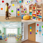 STARLIBOO 6" Round Large Colored Stickers Labels, Dots Circles Stickers for Moving, School, Home, Office, Business- 6 Colors