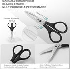 PAFASON Small Stainless Steel Precise Thread Yarn Fabric Detail Paper Cutting Scissor with Safety Cover for DIY Embroidery Quilting Sewing Knitting Crafting Cross Stitch Crochet