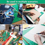 ArtAt Self Healing Cutting Mat: 【5 Pack Cutting Mat 12″x 18″】 Green Double Sided Non-Slip 5 Layers PVC Durable Craft Sewing A3 Mat for Rotary Cutter