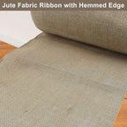 12" Wide Natural Burlap Fabric - 10 Yards Jute Ribbon for Gift Wrapping, Wedding Decorations, Rustic Crafts, Wreaths & Home Decoration (30cm Wide)
