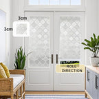 Window Privacy Film Decorative for Front Door, Bathroom Static Cling Stained Glass Sticker Opaque Heat Control UV Blocking Non-Adhesive for Home Windows 23.6 X 78.7 inches