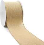 CT CRAFT LLC Burlap Fabric Wired Ribbon 4" x 20 Yards Natural Color for Christmas Home Wedding Decor Gift Wrapping Tree Topper Bow Wreath Bouquet DIY Crafts