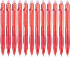 Aozora Erasable Pens Click Fine Point 0.7 mm Retractable Erasable Gel Pens for Completing Sudoku and Crossword Puzzles 12 Pack (Red)
