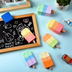 48 Pcs Ice Cream Sidewalk Chalk Set Multicolor Party Favors Bulk Washable Safe Outdoor Chalk for Kids Adults Fun Summer Playground Outdoor Activities Painting on Chalkboard Blackboard