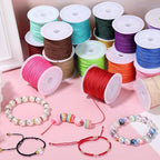 Cridoz 20 Rolls Wax String for Bracelet Making, Waxed Thread Bracelet Cord, Waxed Polyester Cord Bracelet Rope for DIY Bracelets, Necklace and Macrame