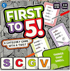 Skillmatics Board & Card Game - First to 5, Category Game with a Twist, Quick Thinking, Perfect for Parties, Christmas, Family Game Nights, Gifts for Kids, Teens, Adults, Ages 8, 9, 10 & Up