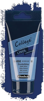 Schmincke - College Linol, Artists' lino Printing Inks, Dark Blue in 75 ml Tube, 39450013, Low-Odour Water-Based lino Printing Ink, lightfast, Even Print