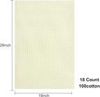 Aida Cloth 18 Count Cross Stitch Fabric,19×28inch (18CT,Off White)