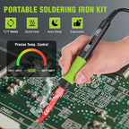 WORKPRO Soldering Iron Kit, 90W Soldering Gun with Digital Display and Iron Tips, 11-in-1 Adjustable Temperature Welding Kit for Electronic Repair, DIY Enthusiasts and Jewelry Makers (110V US Plug)