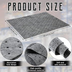 Hoolerry Oil Absorbent Pads Weight Dimpled Pad Garage Accessories Water Absorbent Mat Oil Spill Mat for Absorbing Protecting Home Garage Basement(9.8 x 13 Inch,Impermeable Gray,100 Pcs)