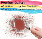 Mica Powder - 60g Mica Powder for Epoxy Resin - Pearl Pigment Powder Dye for Resin/Eye Shadow/Soap Making/Nails/Bath Bombs etc. (Wine Red)