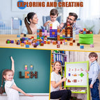 Magnetic Blocks - Build Magnet World Magic Portal Set, Magnetic Tiles Building Blocks Toddler Toys STEM Sensory Outdoor Toys for 3+ Year Old Boys & Girls, Creative Kids Games Kids Toys-120PCS