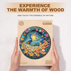 Wooden Puzzles for Adults,Peacock Puzzle, Unique Shaped Wooden Jigsaw Puzzles for Adults, Family Puzzle(13.4 * 13.4 in 300pcs)