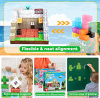150PCS Magnetic Blocks - Magnetic Building Blocks, Magnet Cubes Toys Stacking, Build Forest World Set, STEM Montessori Sensory Toys for Kids Boys Girls Ages 3-5 6-8 Easter Birthday Gifts