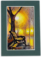 Poster Palooza 8x10 Mat Bevel Cut for 5.5x8.5 Photos - Acid Free Forest Green Precut Matboard - For Pictures, Photos, Framing - 4-ply Thickness