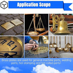 Brass Sheet,4" x 8"-18 Gauge(1mm) Thickness,99.9% Pure Brass Plates for DIY, Jewelry, Electrical, Repair, Industrial(2 Pac）