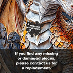 Wooden Puzzles for Adults, Cave Dragon Puzzle, Wood Adult Puzzle, Wooden Puzzle for Family Game and Birthday Gifts for DIY Lover (S-8.5 * 8.5in 100pcs)